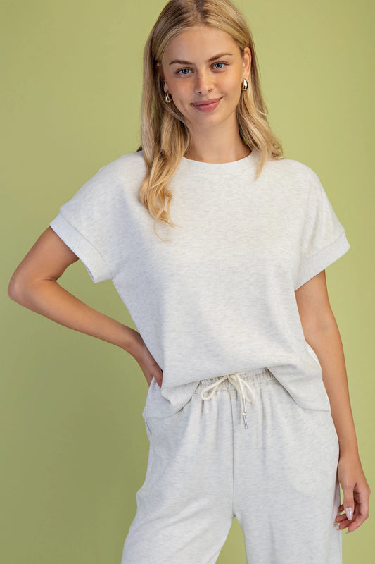 Brandy Silver Grey Knit Top