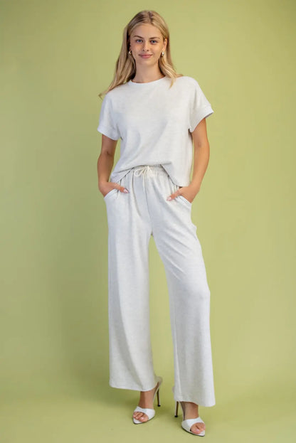 Brandy Silver Gray Knit Pants