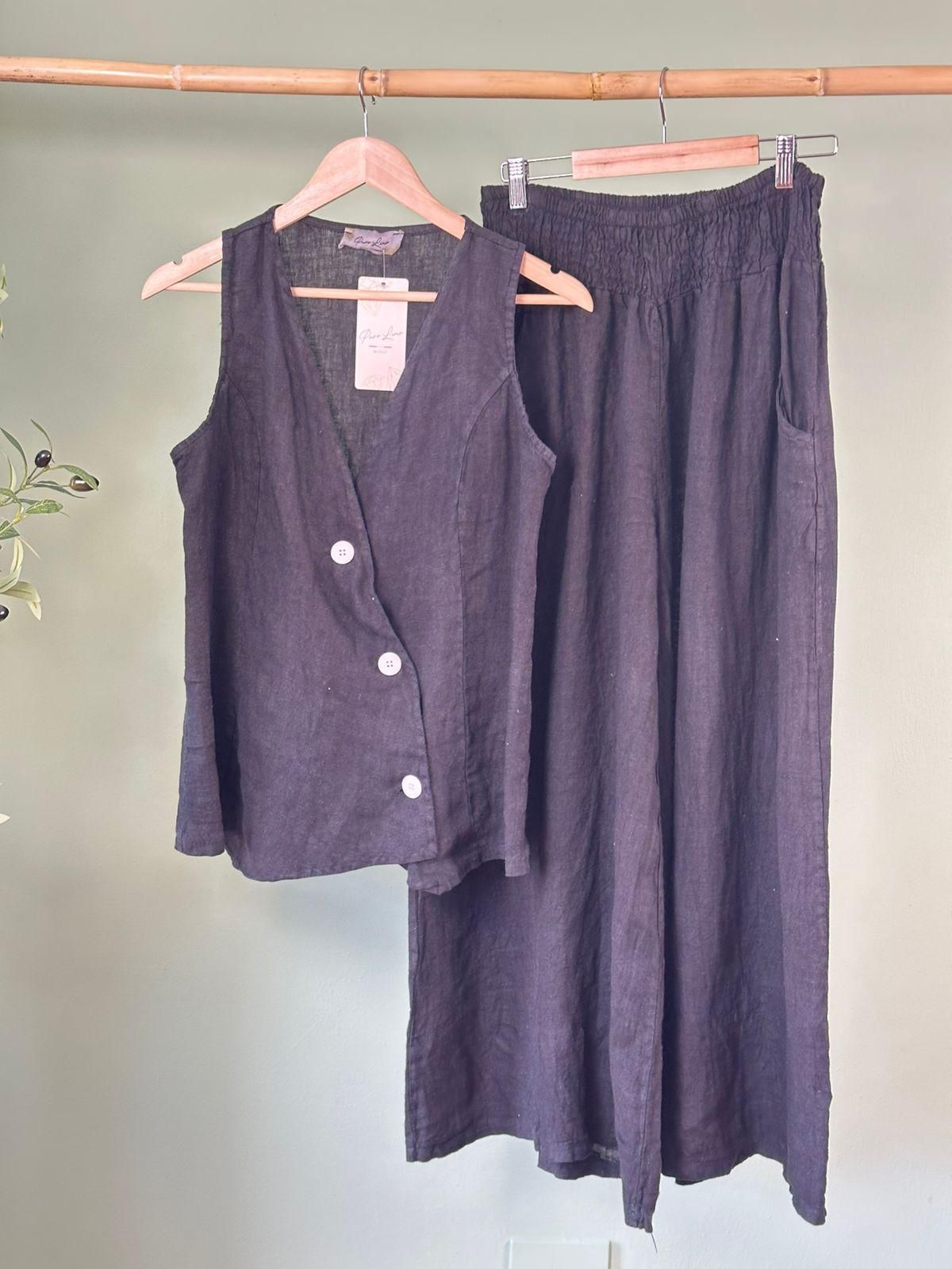 Emilee Asymmetrical Long Tailored Vest