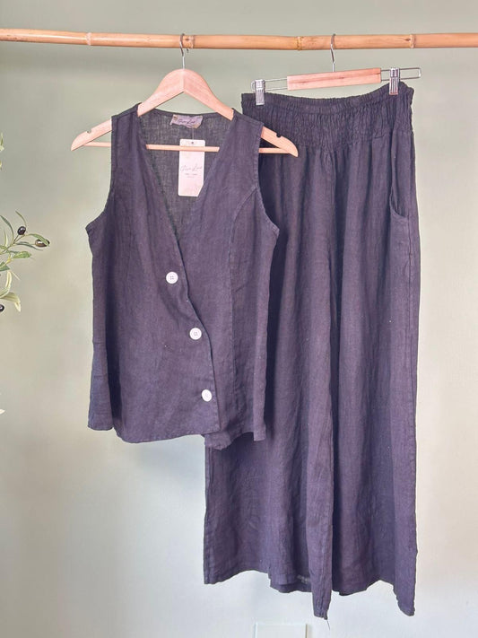 Emilee Asymmetrical Long Tailored Vest