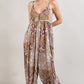 Paisley Spaghetti Strap Jumpsuit (Assorted Colors)