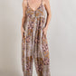 Paisley Spaghetti Strap Jumpsuit (Assorted Colors)
