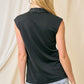 Pintucked V-Neck Modal Knit Top