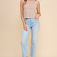 Tan Light Pointelle Sweater Tank