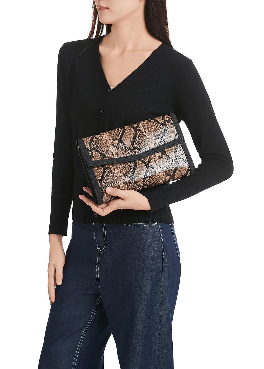 Beth Brown Python Clutch