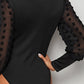 Black Puff Sleeve Bodysuit