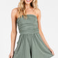 Tank Top Shirring Romper (Assorted Colors)