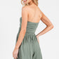 Tank Top Shirring Romper (Assorted Colors)