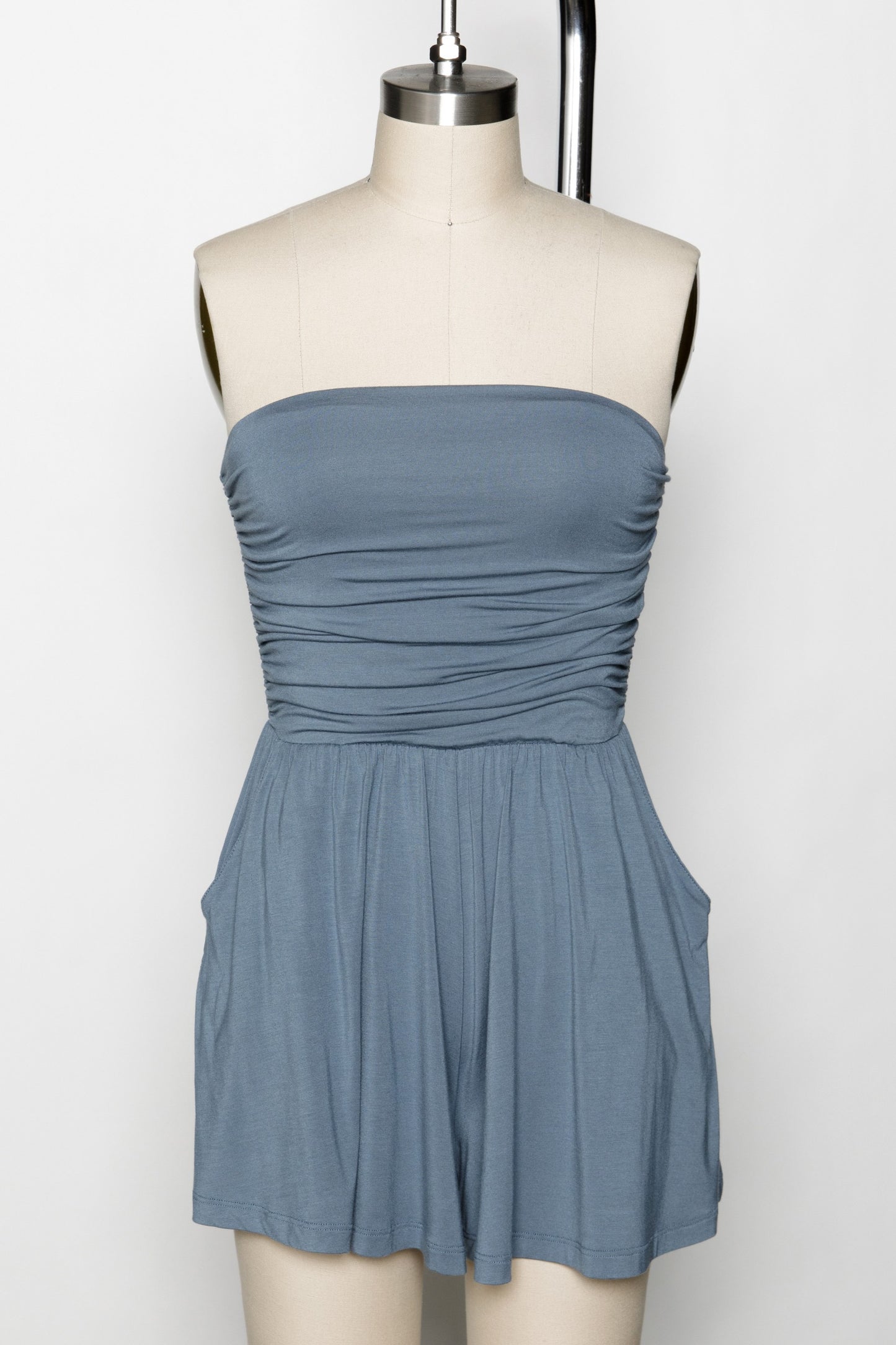 Tank Top Shirring Romper (Assorted Colors)