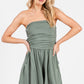 Tank Top Shirring Romper (Assorted Colors)