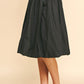 Black Bubble Hem Knee Length Skirt