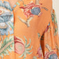 Coral Printed Button Down Top