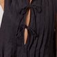 Precious Pleated Tie Front Top