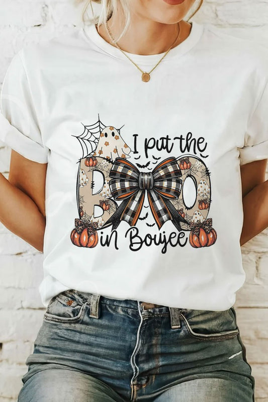 I Put The Boo In Boujee Unisex Round Neck Tee