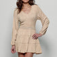 Oatmeal Deluxe Comfort Knit Mini Dress