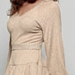 Oatmeal Deluxe Comfort Knit Mini Dress
