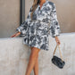 Florence Print Billowy Fit Mini Flowy Dress