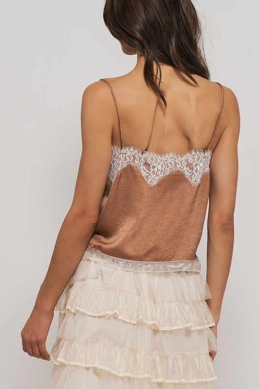 City Queen Satin Camisole Top (Assorted Colors)