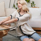 Oatmeal 3/4 Sleeve Linen Tunic