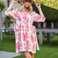 Raspberry Button Down Mini Dress