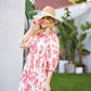 Raspberry Button Down Mini Dress