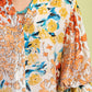 Mustard Mix Floral Printed Button Down Top