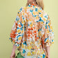 Mustard Mix Floral Printed Button Down Top