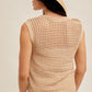 Side Button Cotton Sweater Sleeveless Top (Assorted Colors)