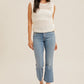Side Button Cotton Sweater Sleeveless Top (Assorted Colors)