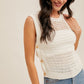 Side Button Cotton Sweater Sleeveless Top (Assorted Colors)