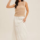 Side Button Cotton Sweater Sleeveless Top (Assorted Colors)