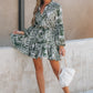 Costa Rica Print Billowy Fit Mini Flowy Dress
