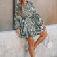 Costa Rica Print Billowy Fit Mini Flowy Dress