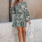 Costa Rica Print Billowy Fit Mini Flowy Dress