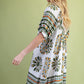 Olive Mix Printed Smocked Yoke Mini Dress