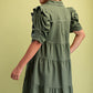 Olive Linen Button Up Shirt Dress