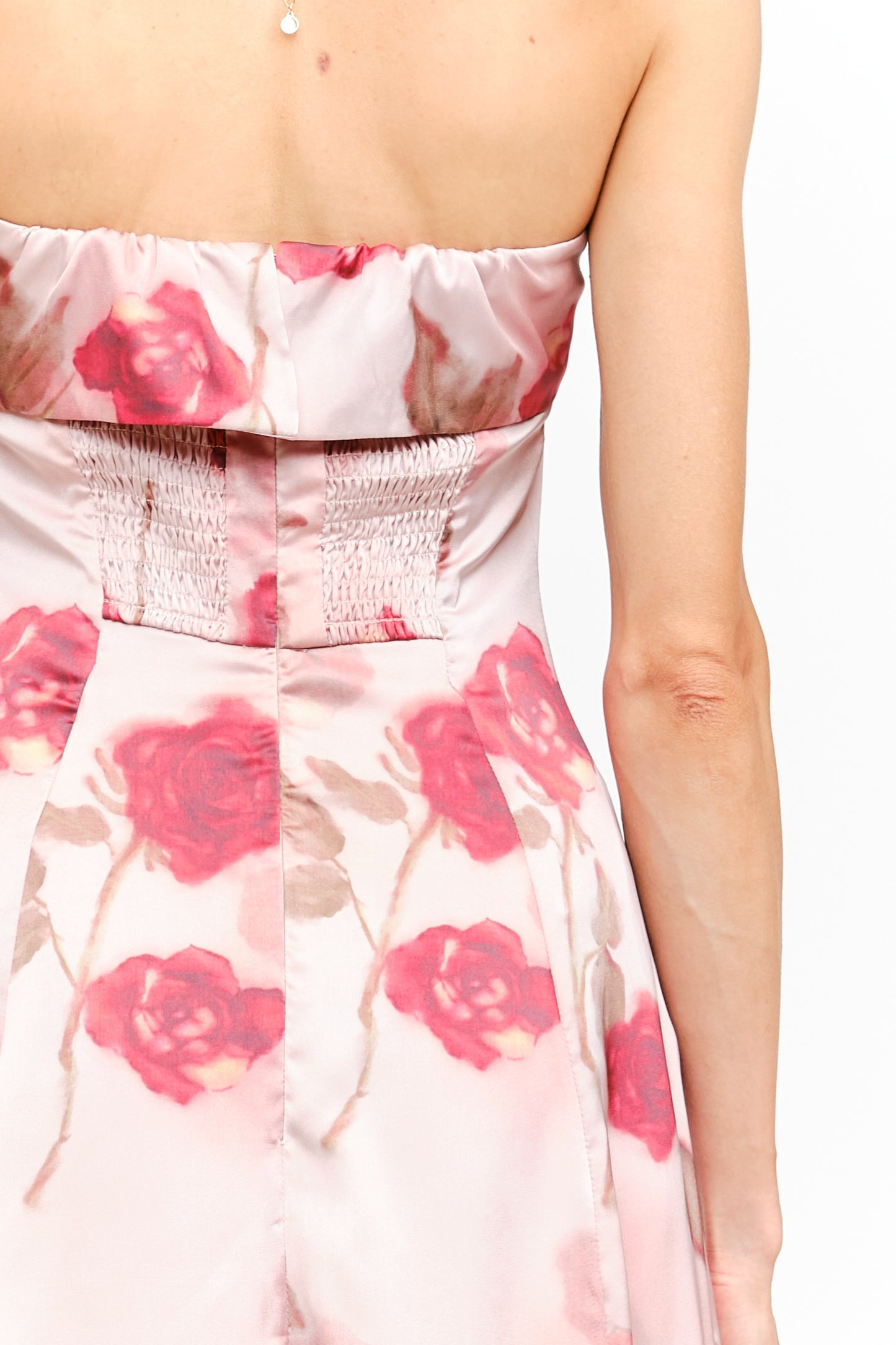 Rosie Floral Strapless Midi Dress