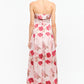 Rosie Floral Strapless Midi Dress