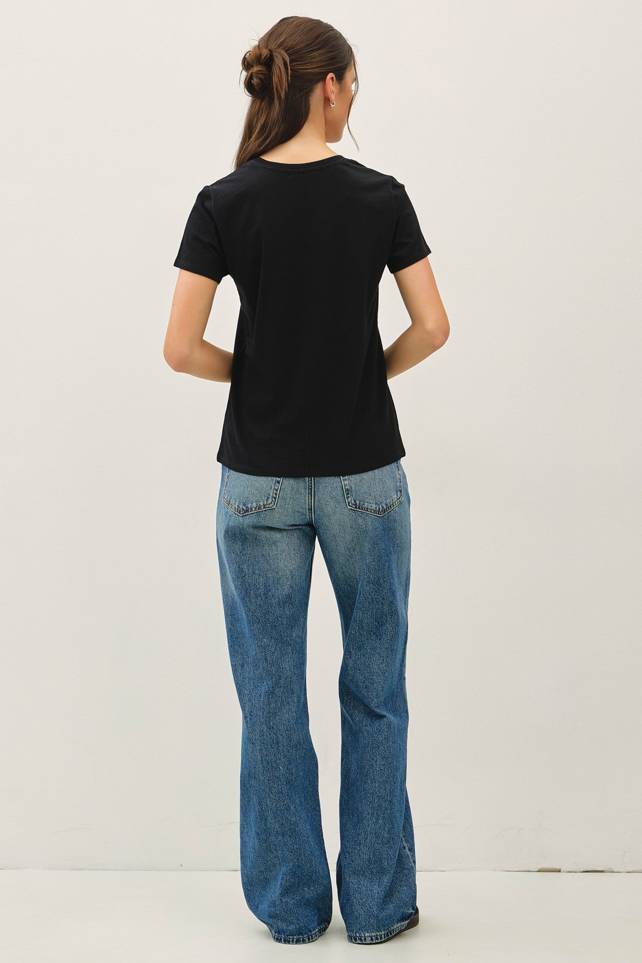 Cotton Jersey V-neck T-shirts (Assorted Colors)