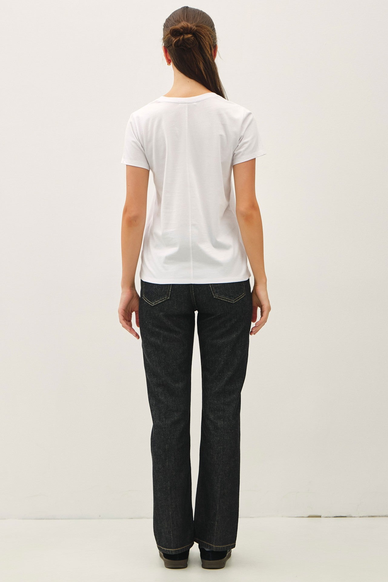 Cotton Jersey V-neck T-shirts (Assorted Colors)