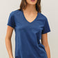 Cotton Jersey V-neck T-shirts (Assorted Colors)