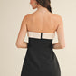 Black Foldover Tube Skort Dress