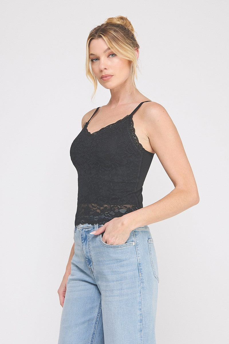 Floral Lace Knit Bralette