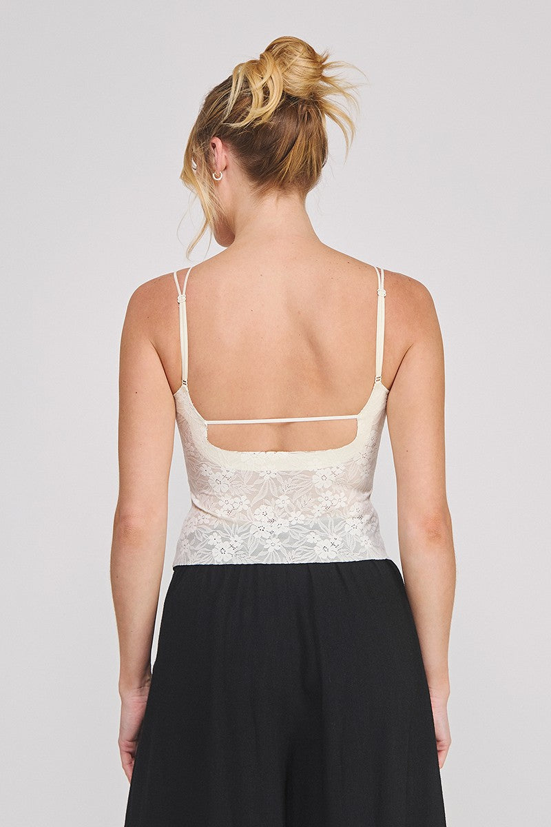 Adjustable Spaghetti Strap Laced Bralette