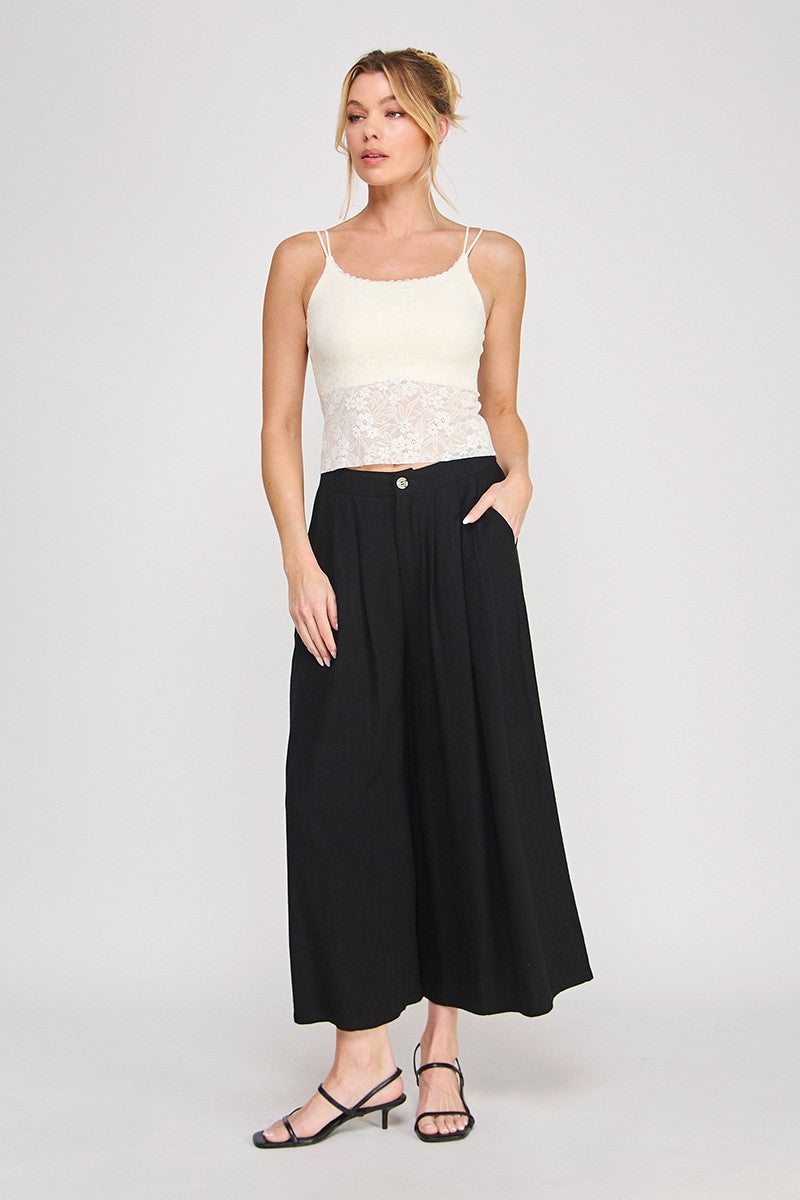 Adjustable Spaghetti Strap Laced Bralette