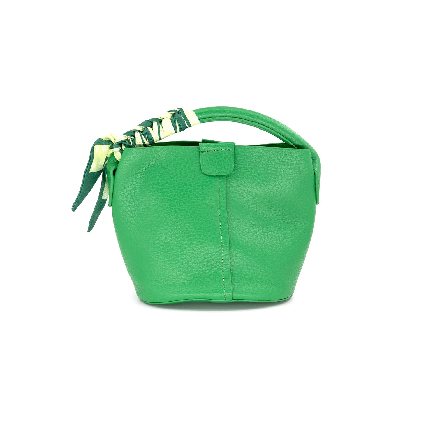 PU Leather Mini Bucket Bag with Top Handle (Assorted Colors)