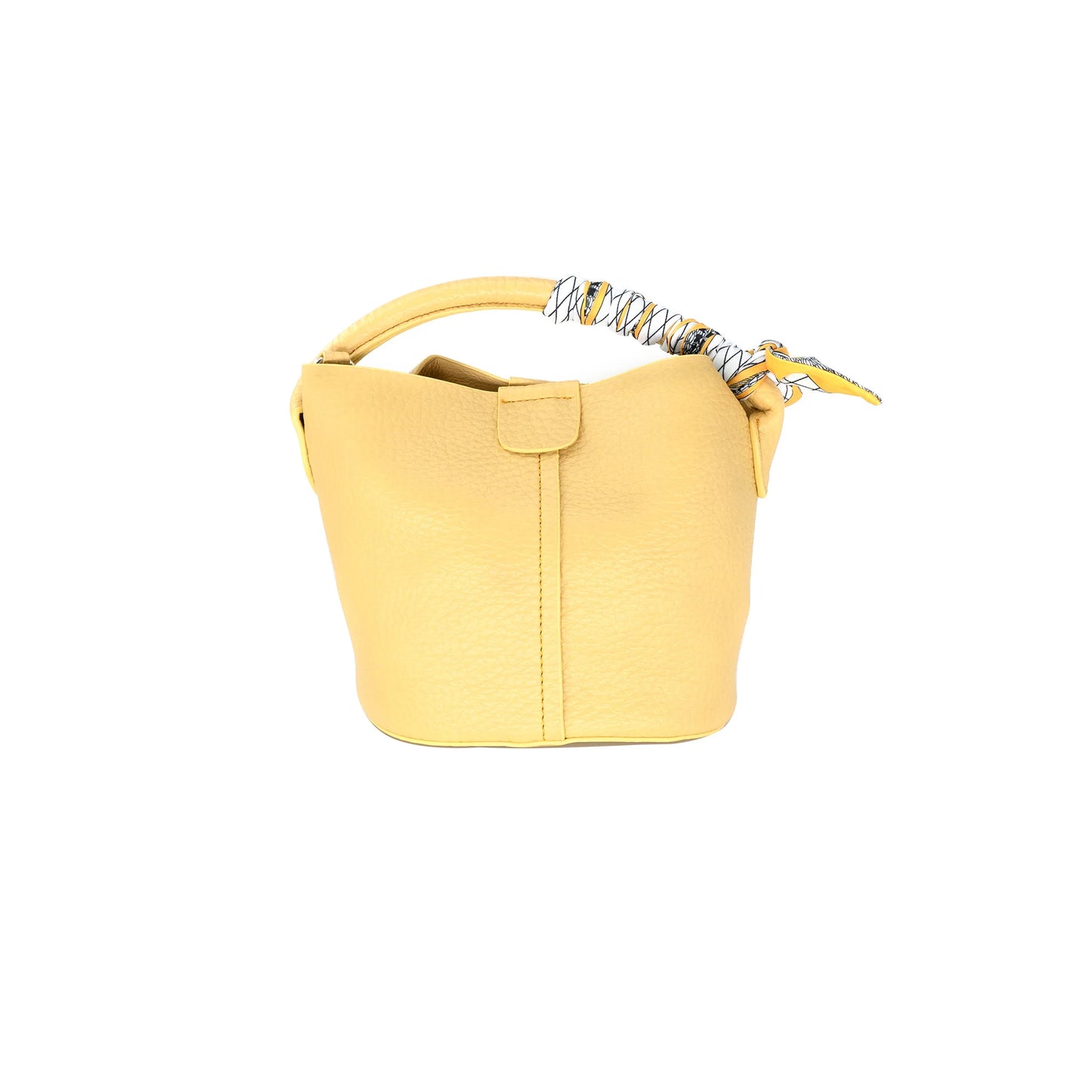 PU Leather Mini Bucket Bag with Top Handle (Assorted Colors)