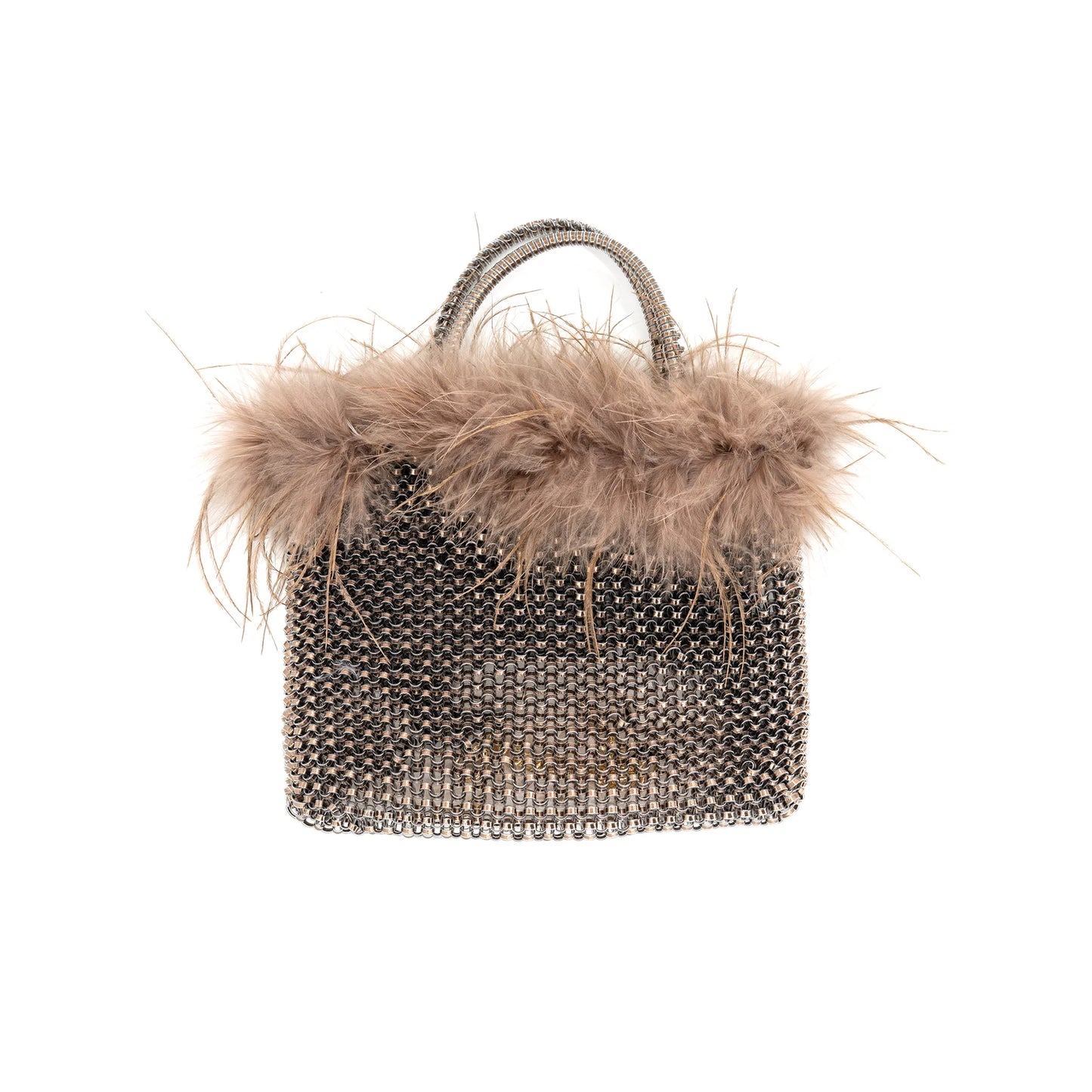 Bronze BC Evening with Feathers Bag