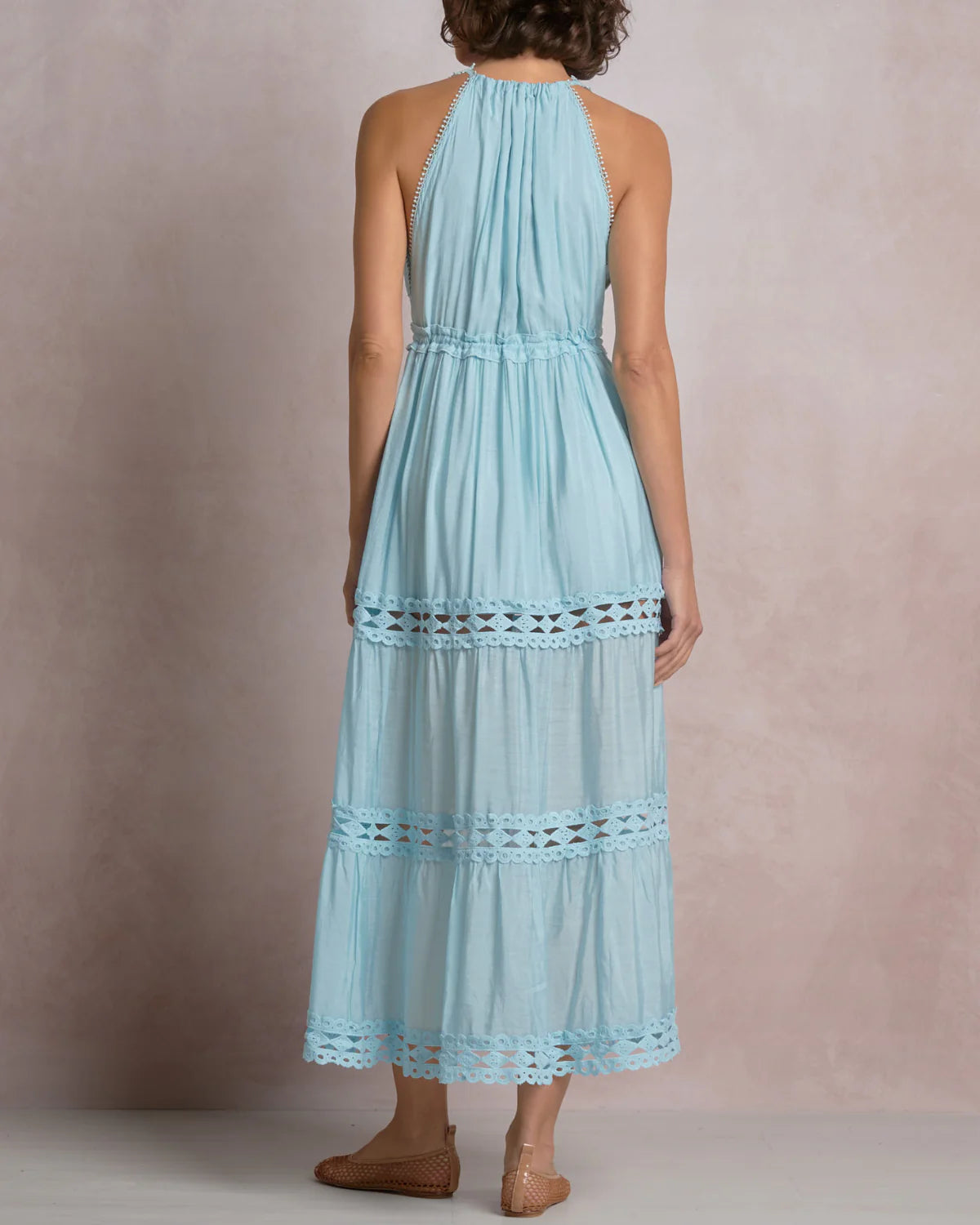 White Maxi Halter Dress