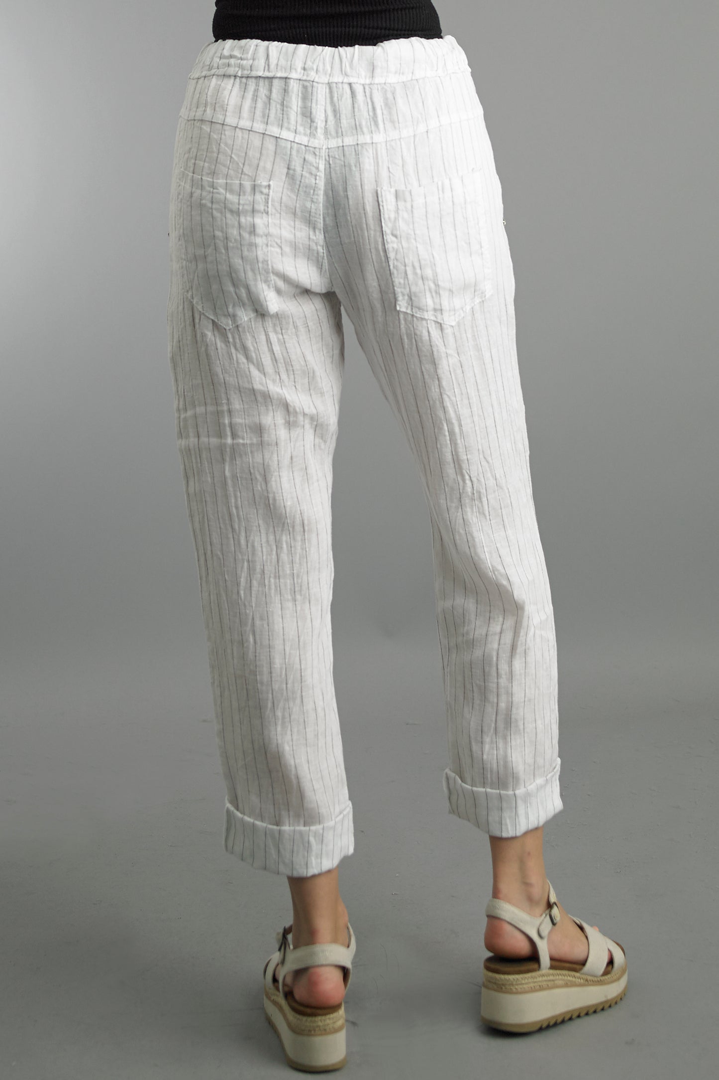 White Striped Gem Pants